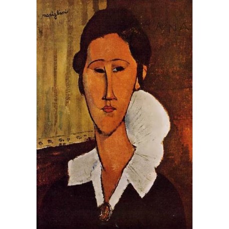 458x458 Portrait Of Anna By Amedeo Modigliani Oil Painting Reproductions. - Anna Painting
