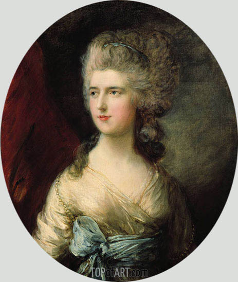 463x548 Portrait Of Lady Anna Horatia Waldegrave Gainsborough Painting - Anna Painting