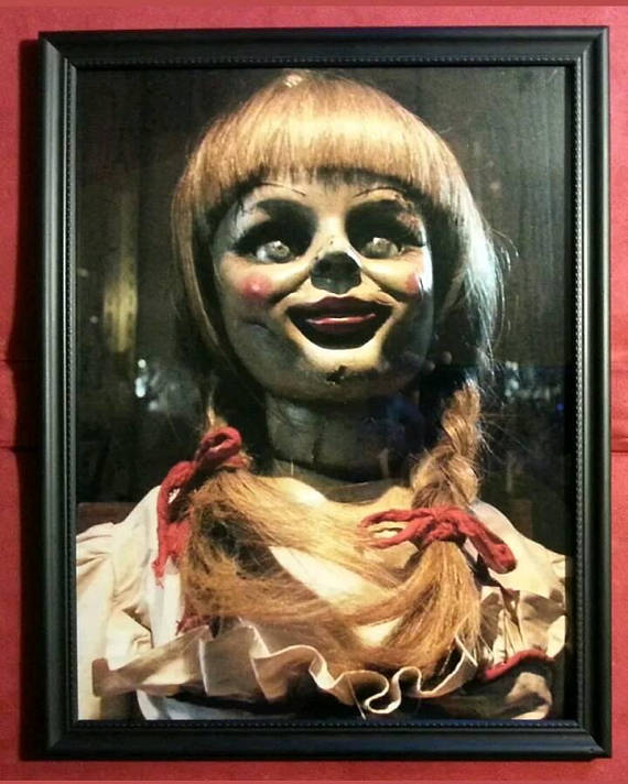 570x712 Annabelle Doll The Conjuring Horror Movie Poster Framed Photo - Annabelle Painting