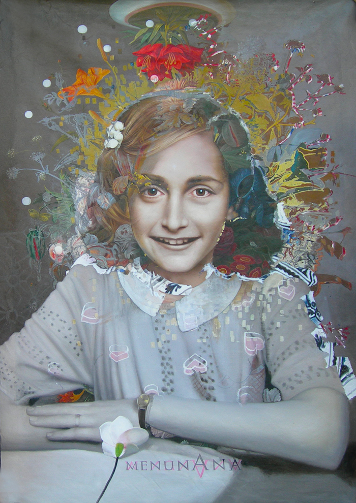 700x990 Menunana The Sister Of Margot Anne Frank Oil Painting - Anne Frank Painting