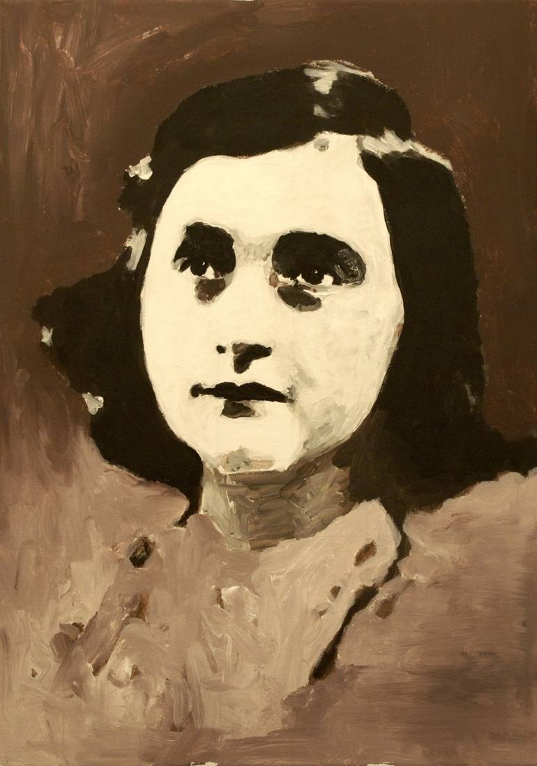 770x1097 Saatchi Art Anne Frank Painting By Elias Palidda - Anne Frank Painting