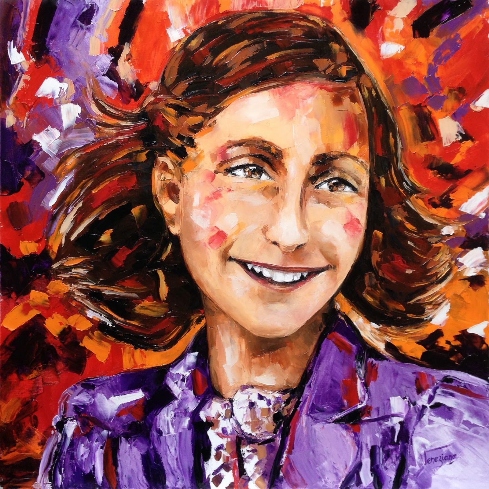 1600x1600 An Interview With French Painter, Sculptor, Artist Laetitia - Anne Frank Painting