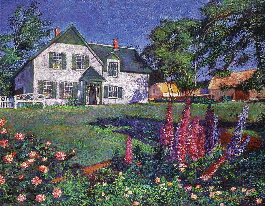 900x700 Anne Of Green Gables House Painting By David Lloyd Glover - Anne Of Green Gables Painting
