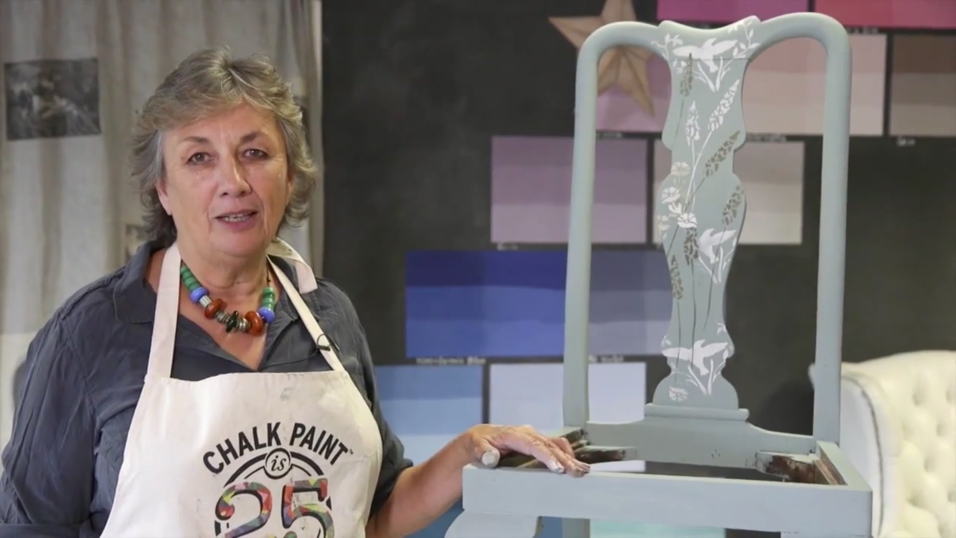 1920x1080 How To Stencil A Chair With Chalk - Annie Painting
