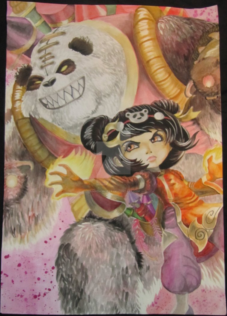 757x1056 Panda Annie Painting By Annemonster - Annie Painting