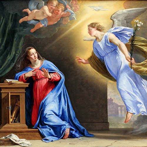 500x500 Solemnity Of Annunciation Of The Lord The Catholic Sun - Annunciation Painting