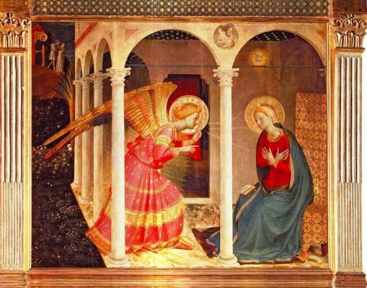 525x412 Mary, Mother Of Jesus Paintings Of The Annunciation Amp Birth Of Jesus - Annunciation Of Mary Painting