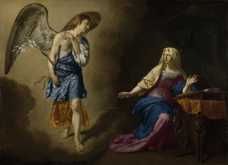 900x654 The Annunciation Of Mary Painting By J Beek - Annunciation Of Mary Painting