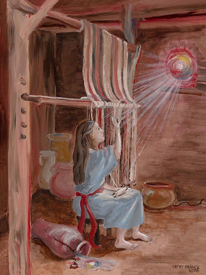 675x900 Annunciation To Mary Painting By Cathy France - Annunciation Of Mary Painting