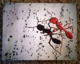 340x270 Red Ant Painting Etsy - Ant Painting
