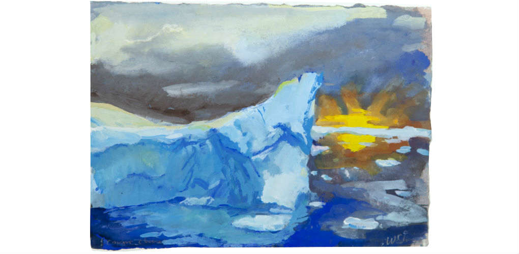 1020x500 Painting For Antarctica Wendy Sharpe And Bernard Ollis Follow - Antarctica Painting