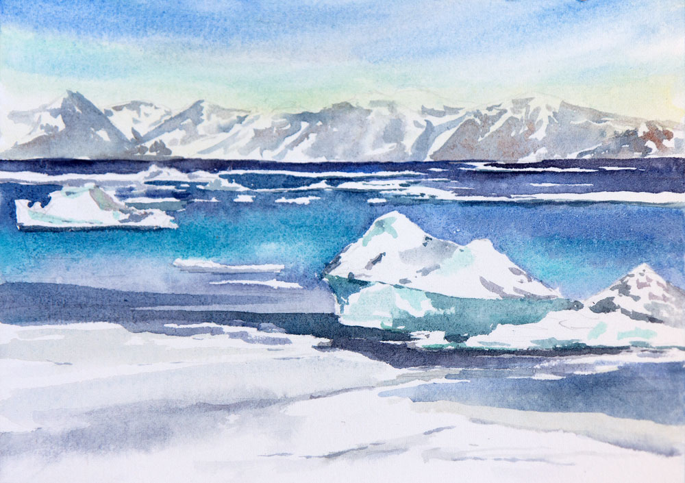 1000x705 Painting With Vodka Antarctic Wisdom To Greenland The Antarctic - Antarctica Painting