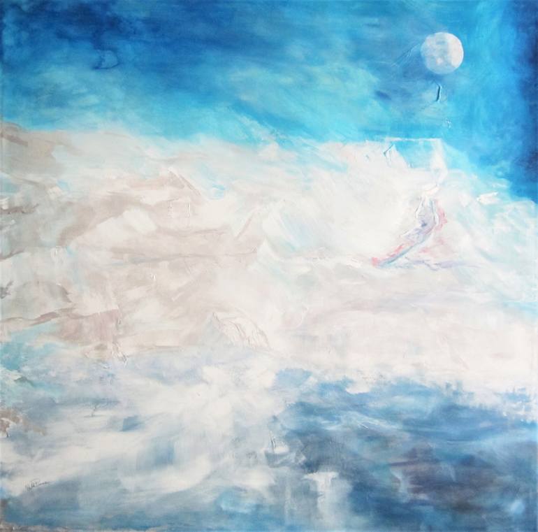 770x761 Saatchi Art ( 256) Palmer Station Antarctica Painting By Lee Pierce - Antarctica Painting