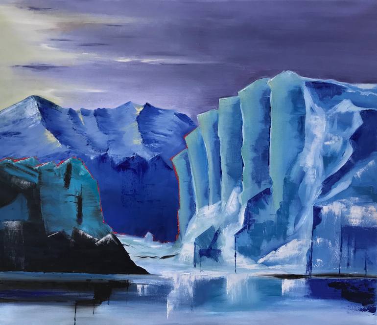 770x665 Saatchi Art Antarctica Painting By Anna Biei - Antarctica Painting
