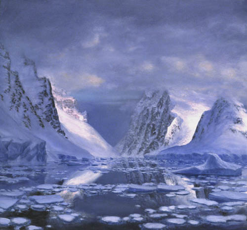 500x465 Antarctic David Rosenthal Gallery Icy Passage - Antarctica Painting