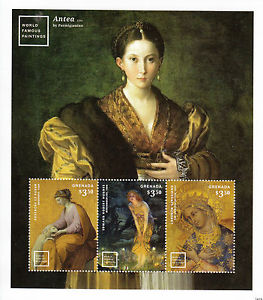 263x300 Grenada 2014 Mnh World Famous Paintings 3v Ms I Art Antea - Antea Painting