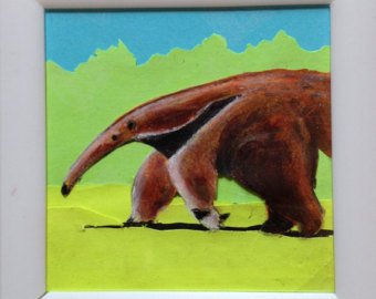 340x270 Anteater Art Etsy - Anteater Painting