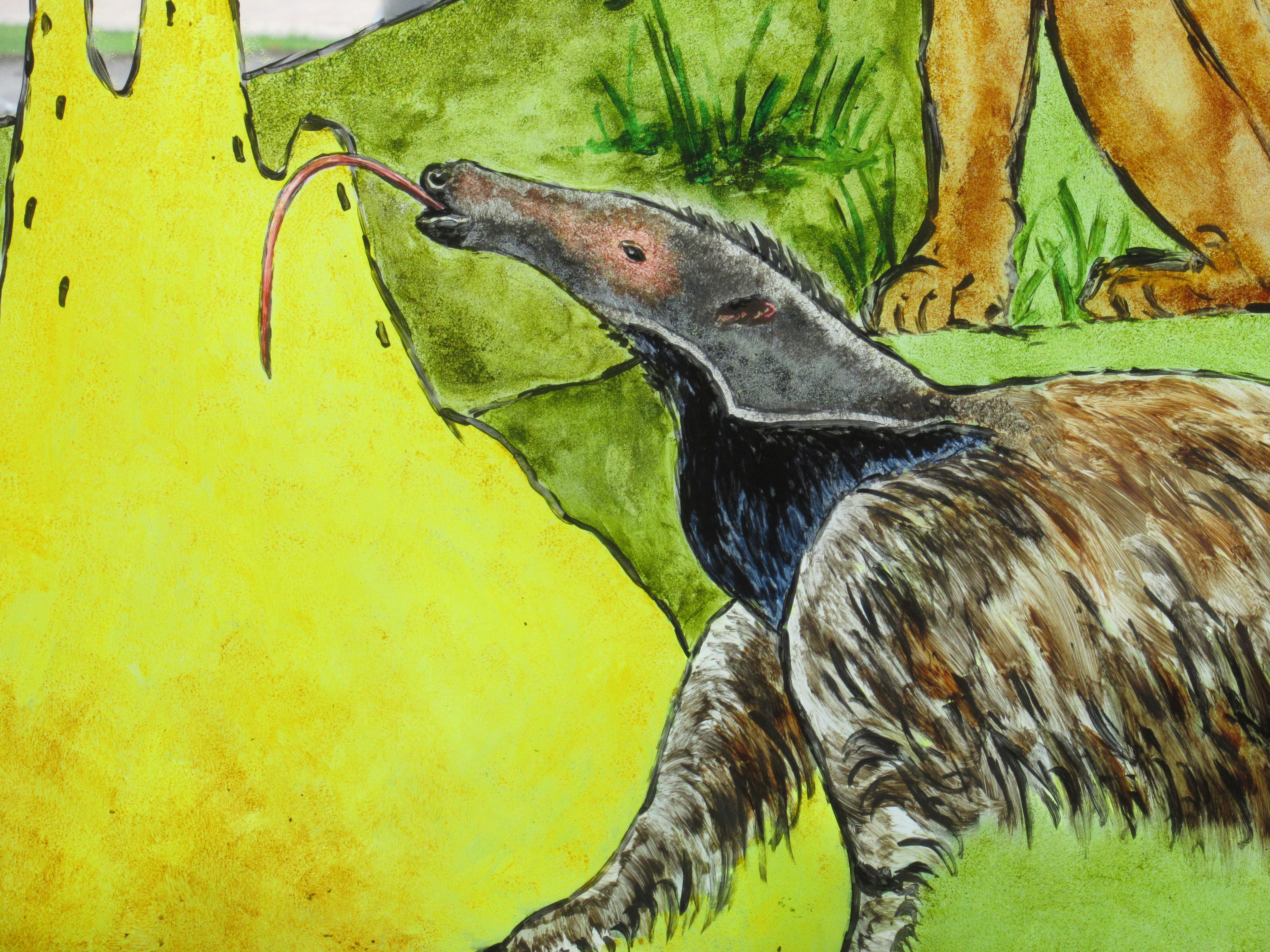 5184x3888 African Anteater Eating Termites - Anteater Painting