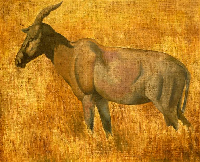770x624 Saatchi Art Antelope Painting By Vasilis Gournis - Antelope Painting
