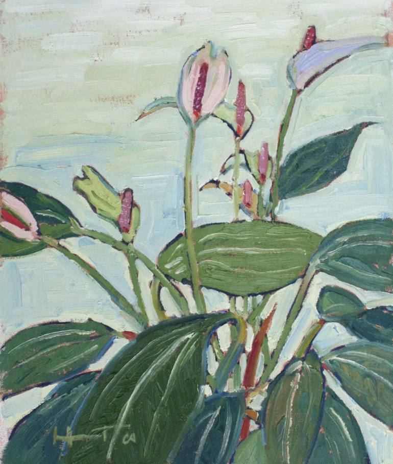 770x908 Saatchi Art Anthurium Painting By Owen Hunt - Anthurium Painting
