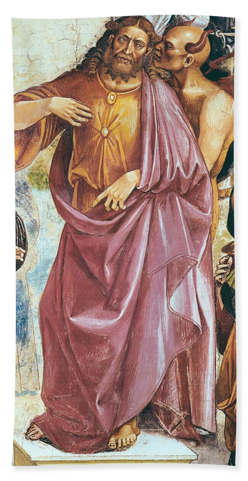 500x967 The Preaching Of The Antichrist Beach Towel For Sale By Luca - Antichrist Painting