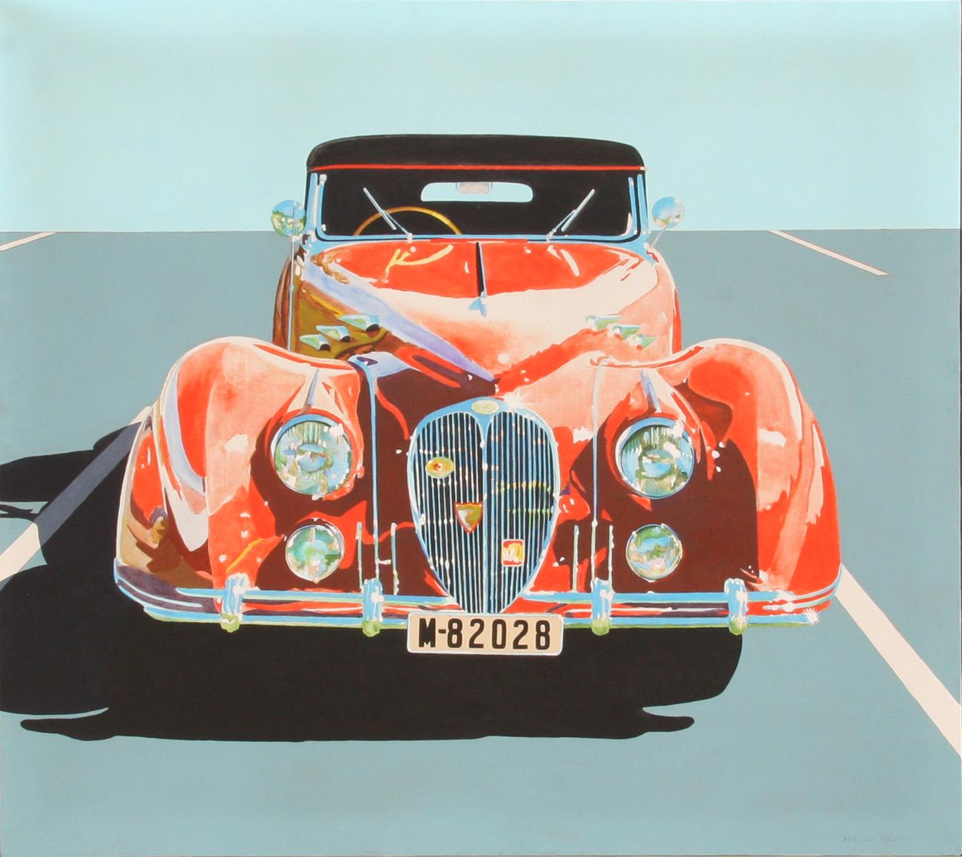 1347x1200 Phyllis Krim, Delahaye, Classic Car Painting - Antique Car Painting