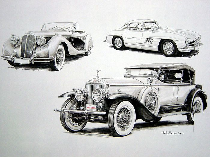 700x525 Rolls Royce Antique Cars, Antique Cars Drawings 21 - Antique Car Painting