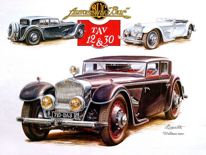 700x525 Buc Classic Car, Antique Cars Art Illustration 17 - Antique Car Painting