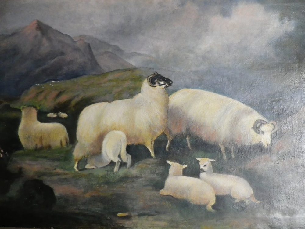 1000x750 Antiques Atlas - Antique Sheep Painting
