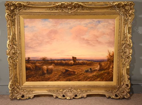 500x368 Antiques Atlas - Antique Sheep Painting