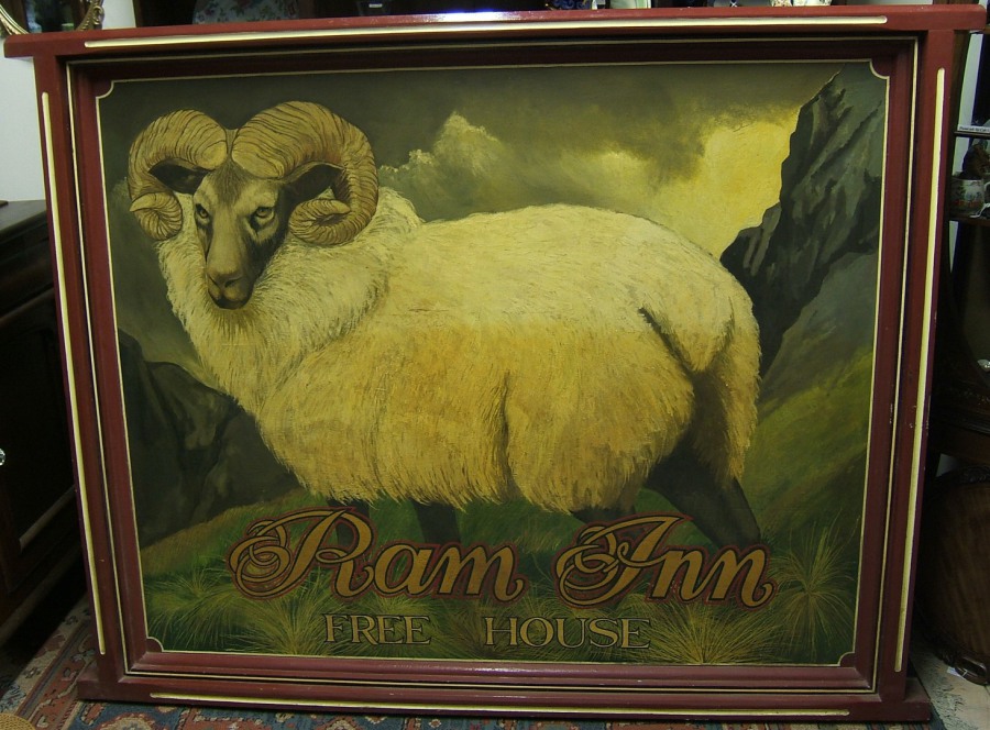900x664 Machynlleth Antique Emporium - Antique Sheep Painting