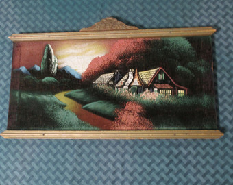 340x270 Velvet Painting Etsy - Antique Velvet Painting