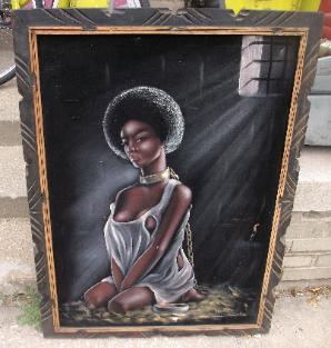 298x313 Weird Stuff Antiqueskansas City Weird Stuff Creations - Antique Velvet Painting