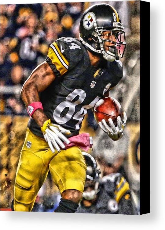540x750 Antonio Brown Steelers Art 2 Canvas Print Canvas Art By Joe Hamilton - Antonio Brown Painting