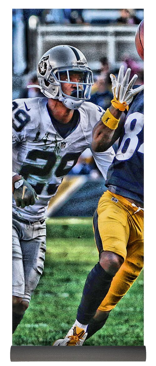 500x1171 Antonio Brown Steelers Art 3 Yoga Mat For Sale By Joe Hamilton - Antonio Brown Painting