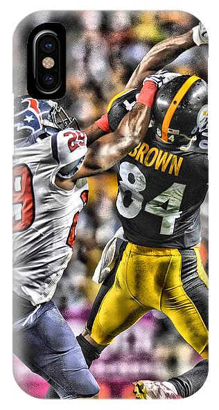 316x592 Antonio Brown Steelers Art 4 Iphone X Case For Sale By Joe Hamilton - Antonio Brown Painting