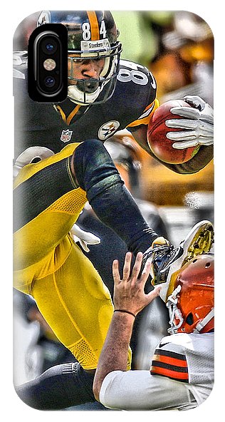 316x592 Antonio Brown Steelers Art 5 Iphone X Case For Sale By Joe Hamilton - Antonio Brown Painting