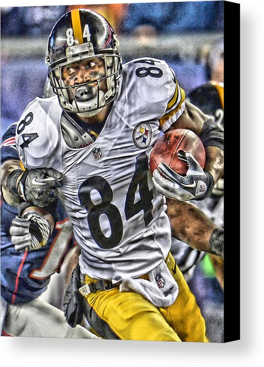 540x750 Antonio Brown Steelers Art Canvas Print Canvas Art By Joe Hamilton - Antonio Brown Painting