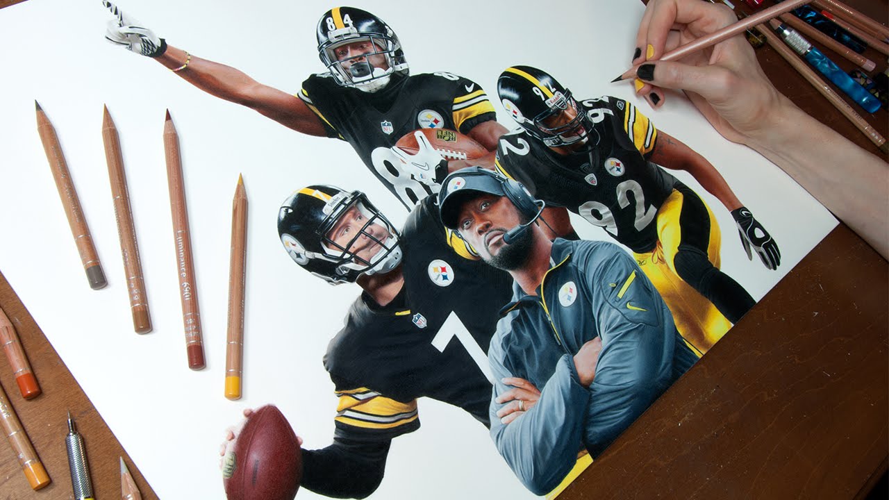 1280x720 The Pittsburgh Steelers - Antonio Brown Painting