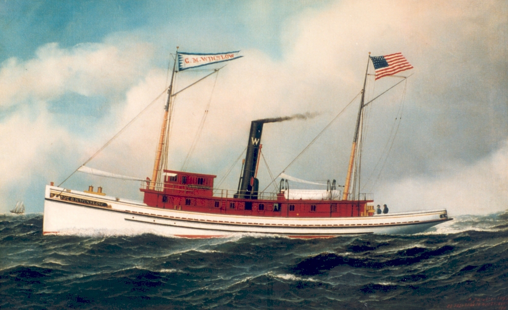 1000x610 Portrait Of The Tugboat G.m. Winslow Antonio Jacobsen - Antonio Jacobsen Painting