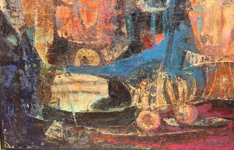 768x495 Brazilian Abstract Expressionist Oil Painting By Antonio Dias - Antonio Painting