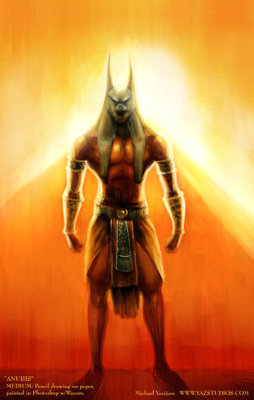 504x793 Fantasy Art] Anubis Concept Painting By Yaz - Anubis Painting