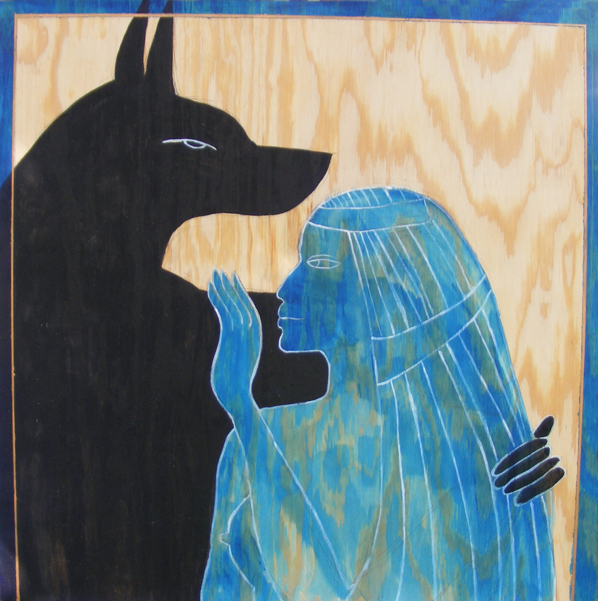 1998x2007 Maia And Anubis The Story The Flying Koi - Anubis Painting