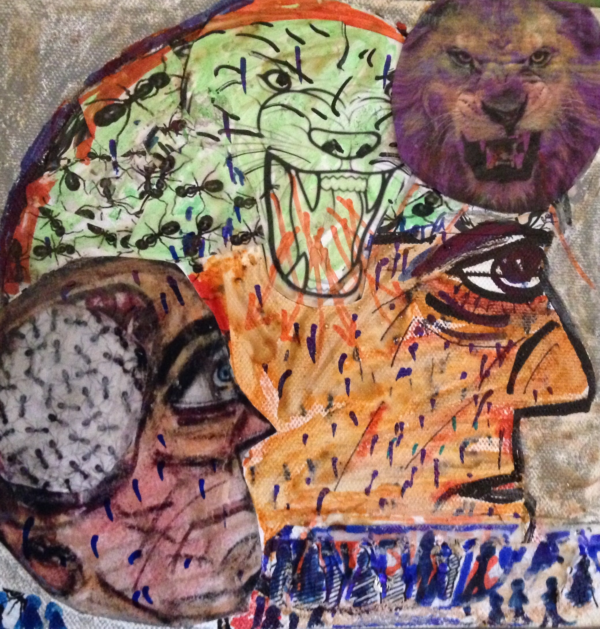 2080x2181 My Painting Of Social Anxiety And Fear - Anxiety Painting
