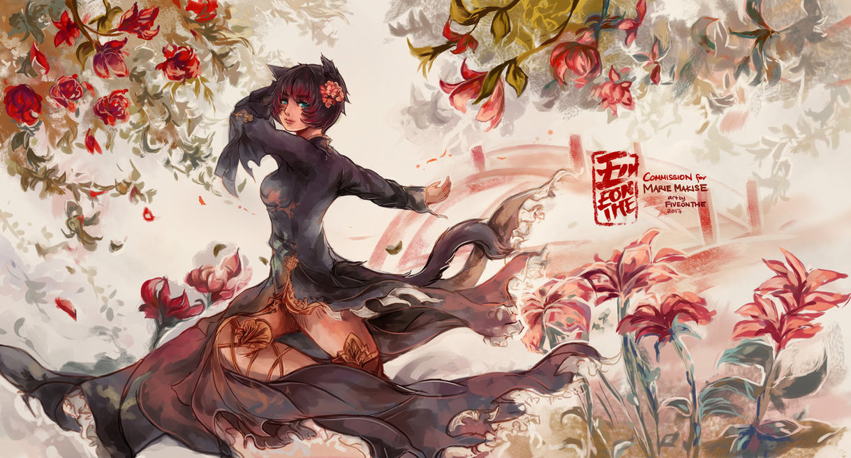 1219x656 Comm Ao Dai By Fiveonthe - Ao Dai Painting