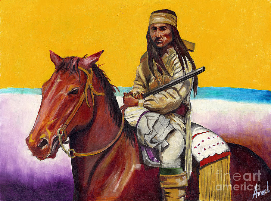 900x668 Apache Joe Painting By George Ameal Wilson - Apache Painting