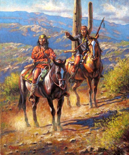 499x599 Chiricahua (Don Oelze) Native Americans In Art - Apache Painting
