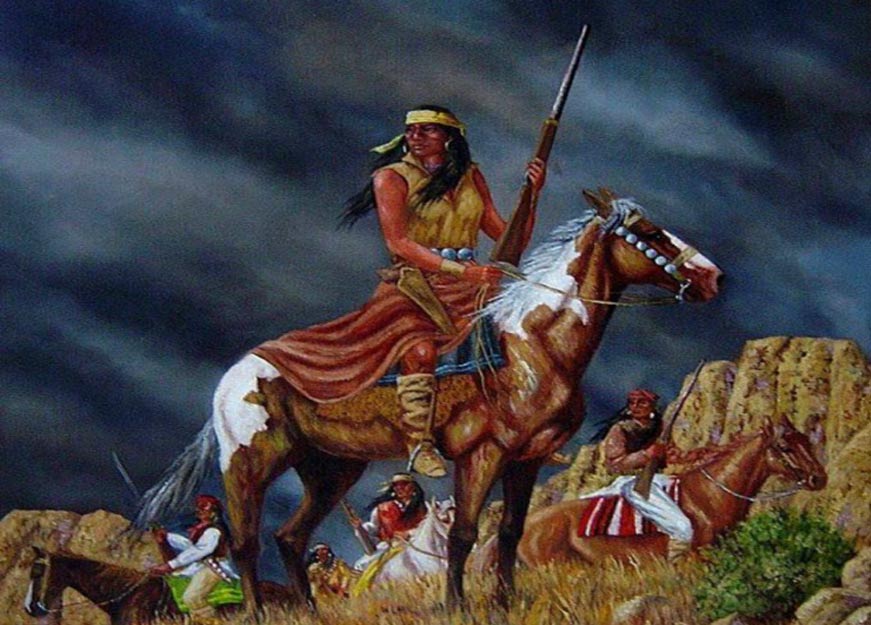 871x625 Lozen An Intelligent And Brave Apache Warrior Women Ancient Origins - Apache Painting