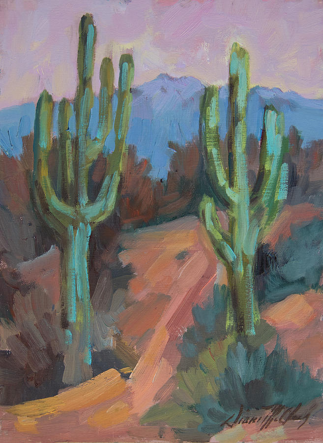 657x900 Morning At Fort Apache Painting By Diane Mcclary - Apache Painting