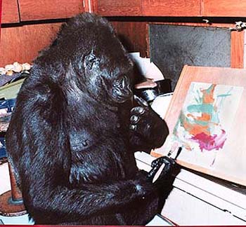 350x324 Why Gorilla - Ape Painting